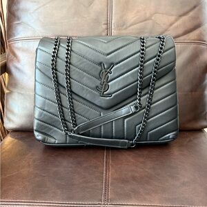 Black Quilted Chain Shoulder Bag